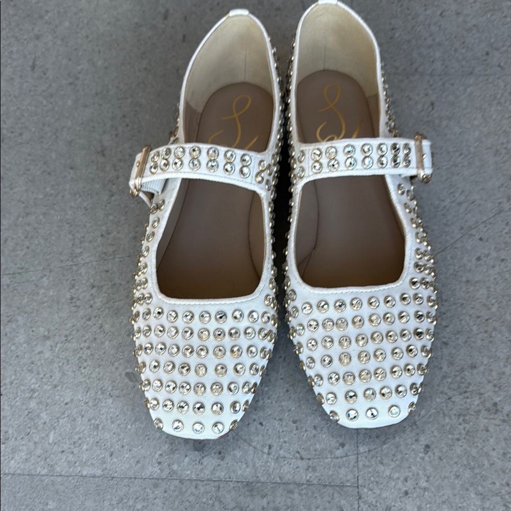 Elegant White Studded Kids Dress Shoes